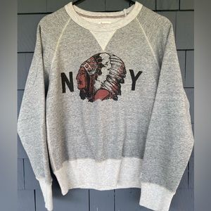 Todd Snyder X Champion Indian NY Gray Crewneck Sweatshirt M Made in Canada